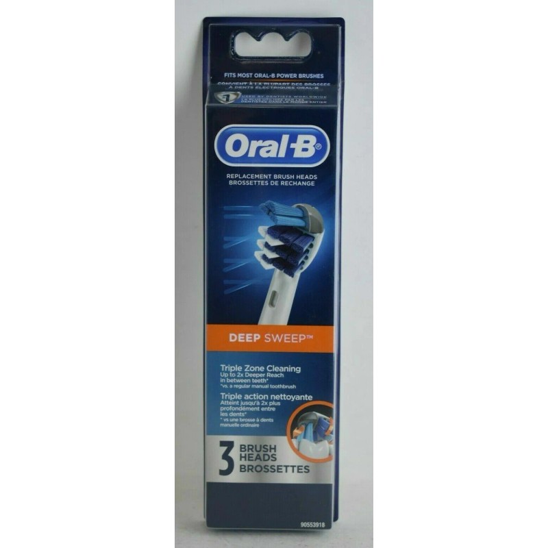 Oral-B 3 ORAL-B Deep Sweep Replacement Toothbrush Tooth Brush Heads