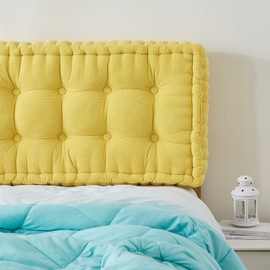 DormCo Rainha® - Ultra Thick Tufted College Headboard - Yellow