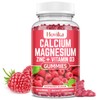 Calcium Magnesium Zinc Gummies with Potassium Vitamin C, B6, D3,