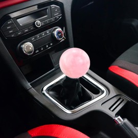 Arenbel Polished Weighted Ball Car Gear Shift Stick Lever Shifter Handle Knob Fit Most Manual Automatic Vehicles, Pink