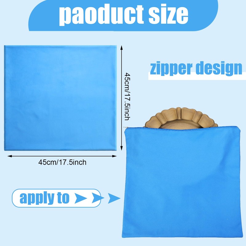 Oudain Silver Storage Bag 17.5 x 17.5 Inch Zippered Anti