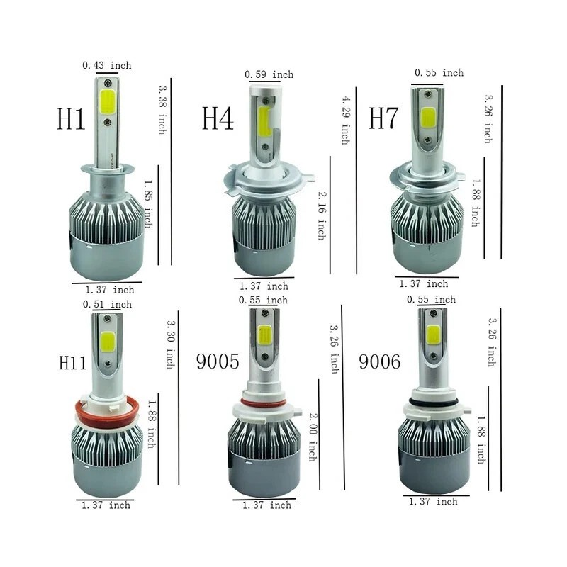 C6 Head light Kit H4 LED Hi Low Fog Beam