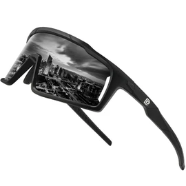 DUCO 0040 Men's Sports Sunglasses, Polarized Sunglasses, For Sports, UV400, UV Protection, Bicycle, Baseball, Tennis, Driving, Running, Fishing, Golf, Marathon, Skiing, multicolor (black / gray)