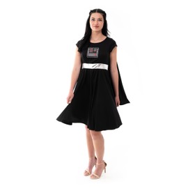 Little Adventures Glactic Dark Villain Twirl Dress-Up Costume for Adult Women - Machine Washable Cosplay Dresses (Adult Size 4)