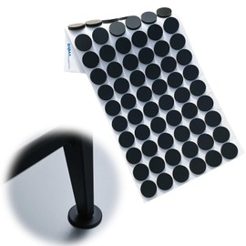 108 Stück runde Selbstklebende Filzgleiter, 15mm Durchmesser, 2mm stark - Premium Möbelschutz-Pads mit starkem Kleber für Stühle, Tische & Möbel, Rutschfester Bodenschutz - Schwarz ﻿