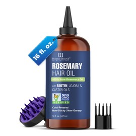 Botanic Hearth Rosemary Oil 16 Fl Oz - Hair Growth Oil for Thicker Hair, Scalp Treatment for Hair Loss, Dry & Frizzy Hair Repair, Deep Nourishing Oil for Damaged Hair - 100% Natural and Vegan