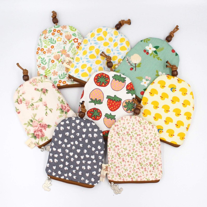 Roca Anemo Cotton Key Case, Lightweight, Slightly Larger, Cute, Plant