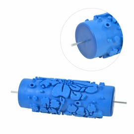 Nichiyo 5'' Inch Texture Rubber Roller Single Color DIY Patterned Paint Roller Decorative Used for Home Wall Decoration(001Y)