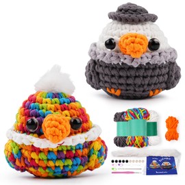 Vanttokeey Crochet Kit for Beginners, DIY Crochet Animal Kit with Complete Amigurumi Starter Set & Step-by-Step Video Tutorials, Knitting Starter Pack for Adults and Kids (Eagle Parrot)