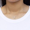 Philip Jones Initial Necklace Letter E Created with Zircondia® Crystals