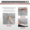 Pizuna Cotton Cascade Stripe Grey Printed Fitted Sheets Double Bed