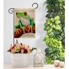 Ornament Collection Tree Frog Burlap Garden Flag Set with Stand