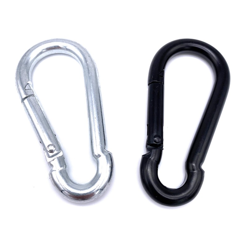 Pack of 5 Fire brigade snap hooks, painted black, load
