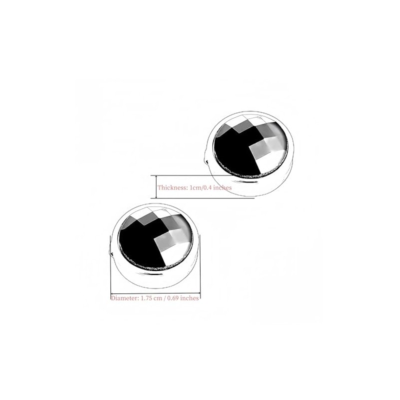 OoSsSoO Mens Shirt Button Covers Tuxedo Cufflinks Alternative Silver red
