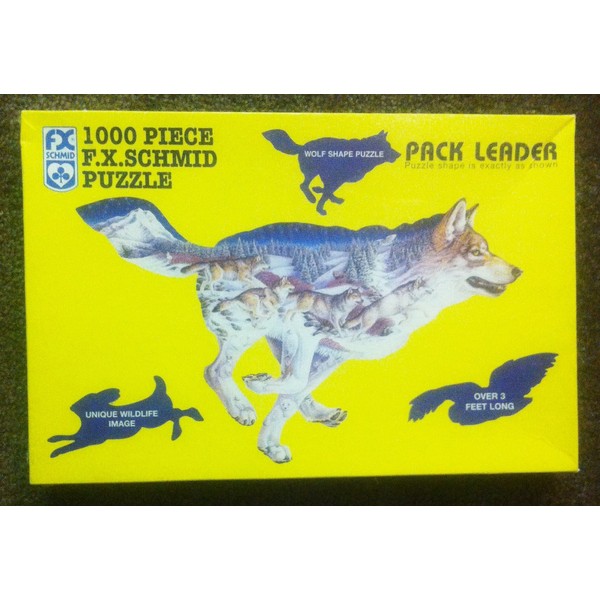 FX Schmid "Pack Leader" by Sally J. Smith; 1000 Piece Wolf Shaped Puzzle