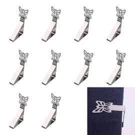 10 Stück Tischtuchklammern Edelstahl, Tischdeckenklammer Tischabdeckungsklemmen Für Innen- Und Draußen, Tischdeckenclips Für Gartentisch Restaurant Familien-Esstisch Im Freien Campingtisch