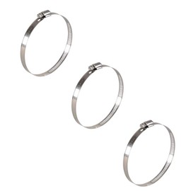 304 Stainless Steel Duct Fan Ventilation Fan Clamp Hose Band for Duct Hose Band General Purpose Hose Band Heat Resistant Stainless Steel Hose Clamp Hand Tightened Hose Band Adjustable, Diameter Φ3.6 - 4.5 inches (91 - 114 mm), 3 Pieces (Compatible with Φ