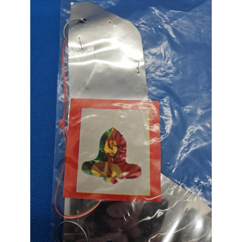 Vintage Metallic Christmas Bell Honeycomb 8" Tall NOS