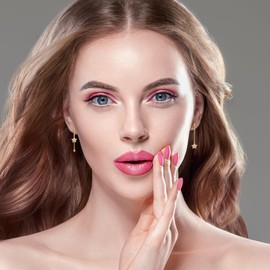 Star Earrings Gold Huggie Earrings with Cubic Zirconia Asymmetrical Handmade Hoop Earrings Drop Dangle Earrings for Women Girls