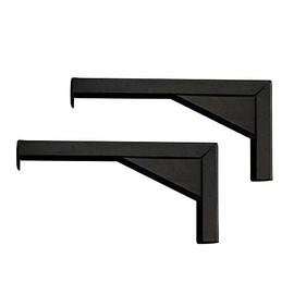 Elite Screens 12" Black Projector Screen L-Brackets, Reinforced Single Metal Welded Construction, Wall or Ceiling Mount - Includes Hooks and Hardware, Model: ZVMAXLB12-B