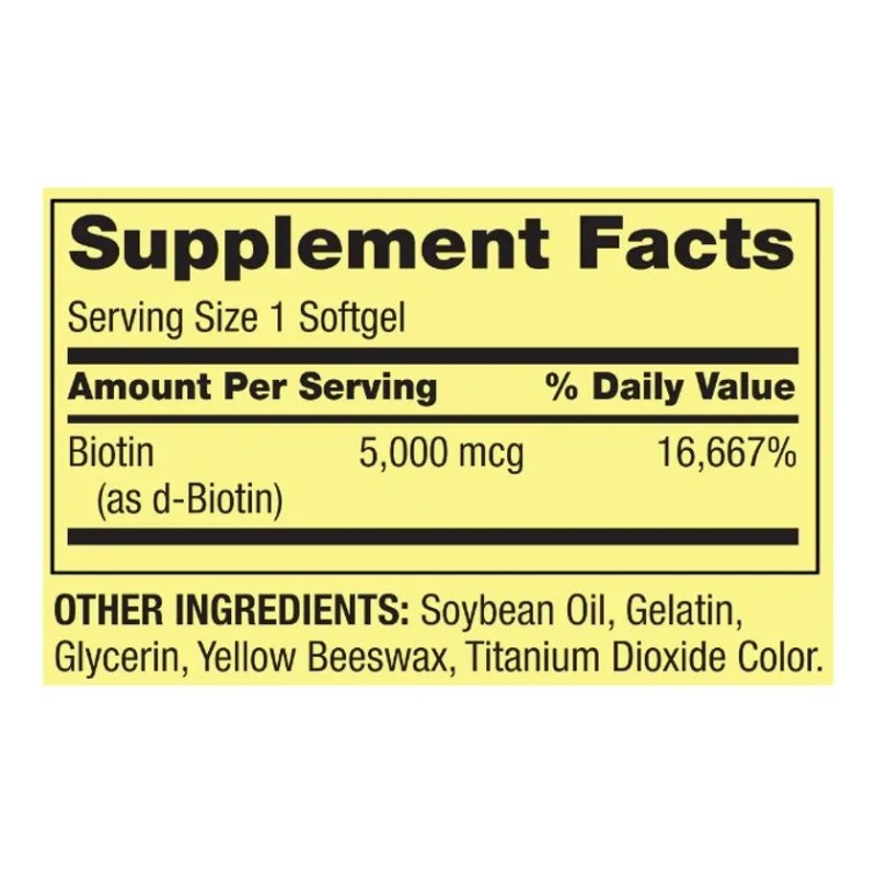 Biotina 5,000mcg 120 Caps Cabello Uñas Piel Biotin Spring Va