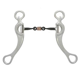 AJ Tack Wholesale Aluminum Horse Bit Three Piece Snaffle Copper Roller
