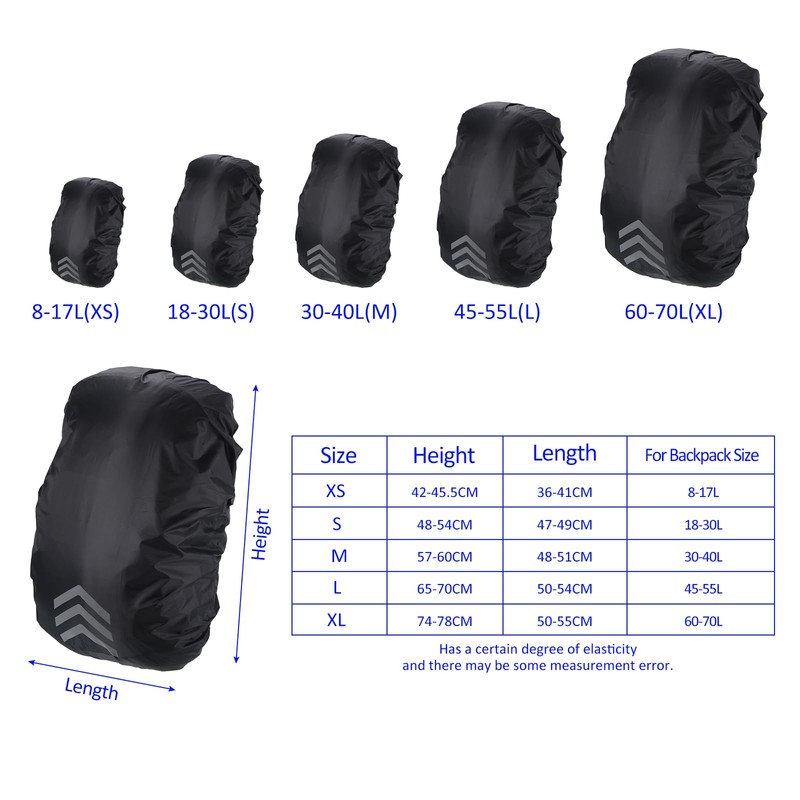 M METERXITY Backpack Rain Cover - Waterproof Lightweight Cover with