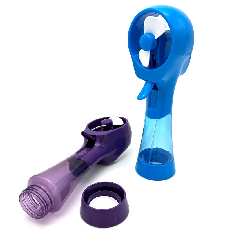 BJPEY Handheld Misting Fan with Spray Function - Portable Battery