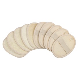 10 paquetes de esponjas exfoliantes de lufa de luffa, grandes 4 x 5,7 – 100 % naturales y materiales de tela de rizo, esponja de luofa, guante de cuerpo para hombres y mujeres, perfecto para baño spa y ducha (10 unidades)