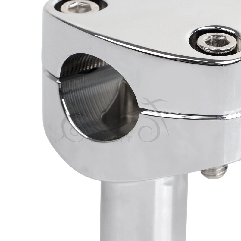 Unbranded Chrome 2" Risers 1" Handlebar Clamp For Harley Softail