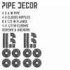 Pipe-Decor.com 1/2 in. x 6 in. Double Flange Shelf Bracket,
