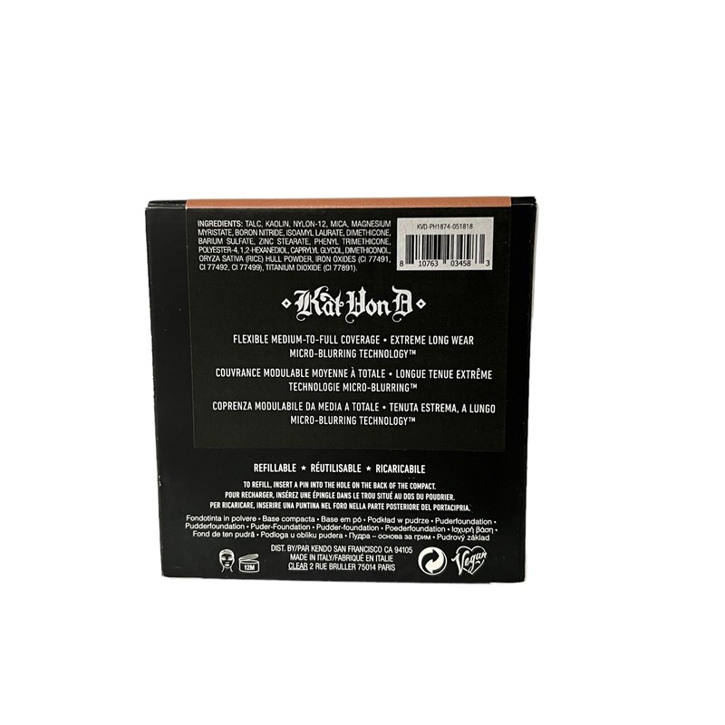 KVD Vegan Beauty Lock-it Powder Foundation Deep 195