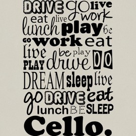 CafePress Cello Livegobe Blk Canvas Tote Top Zipper Closure