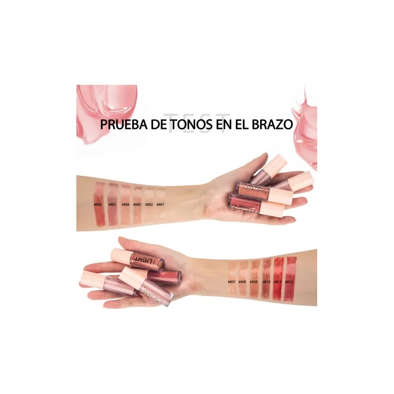 Juego De Brillo De Labios Con Brillo De Agua De