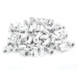 M8 tension rivet nuts, 100 pieces, flat, vertical and vertical rivet nuts made of aluminium with flat head, WJ - 30045 (M4 x 100 pieces), nut