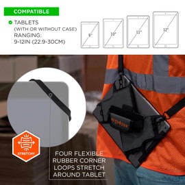 Ergodyne Squids 5549 Tablet Holder with Detachable Shoulder Strap, Mobile Device Solutions
