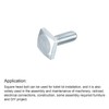 sourcing map Square Head Bolt, 20pcs M6x17.5mm Fully Thread Carbon