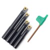 OSCARBIDE 1/2"Round Shank Boring Bar Set, 90 Degree with Indexable