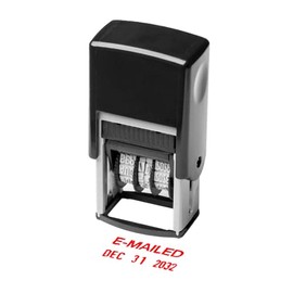 Sello de goma autoentintado, frase con sello de fecha, sellos de negocios recargables de suministros de oficina (correo electrónico)