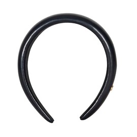 Coach Women's Leather Headband, Black, One Size