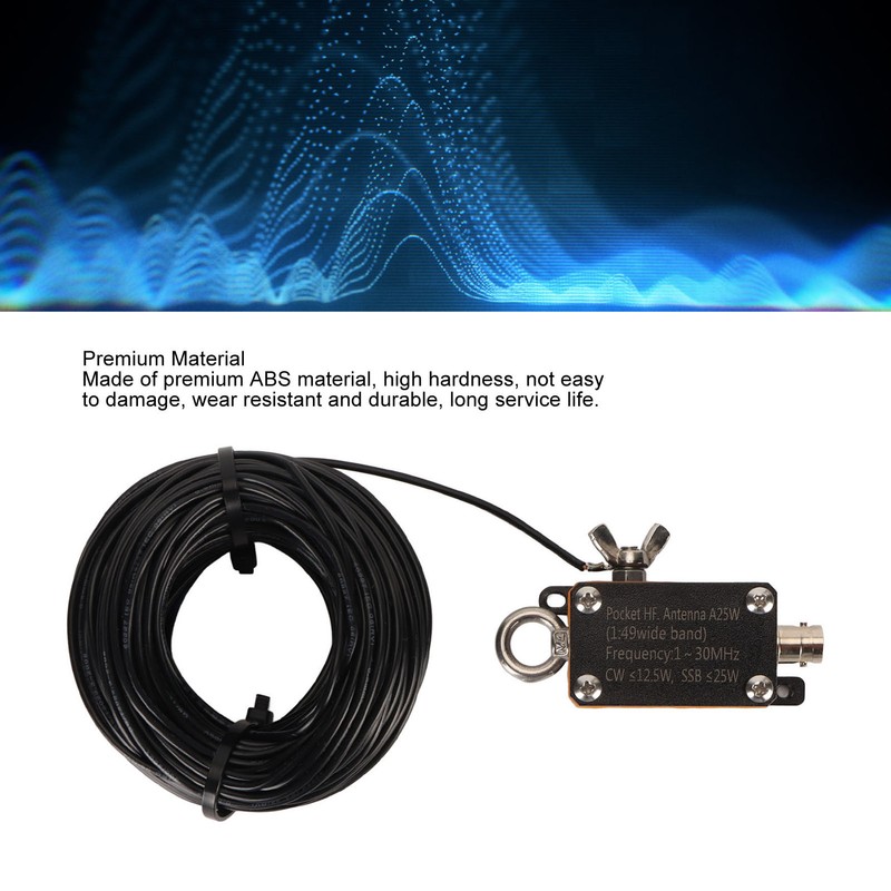 Portable HF End Fed Antenna 1‑30MHZ FE8 CW SSB 1:49