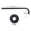 Regadera De Pared Acero Inoxidable Negra Mate 20cm Cuadrada Con