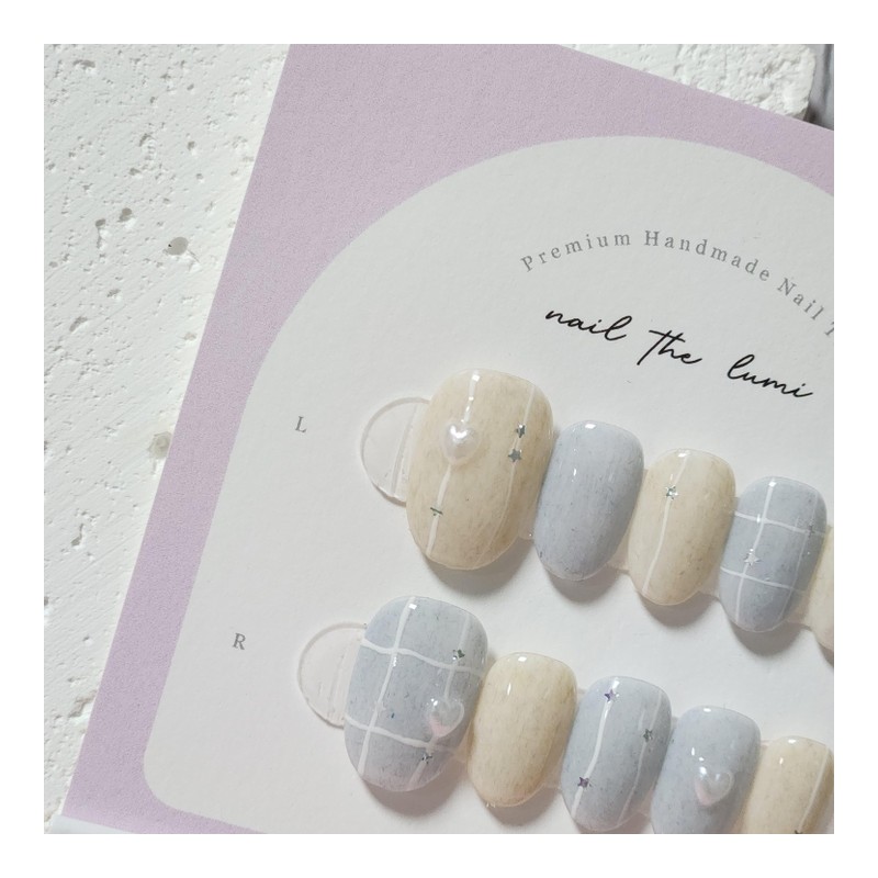 Soft winter knit Handmade nail tip - short ballerina /