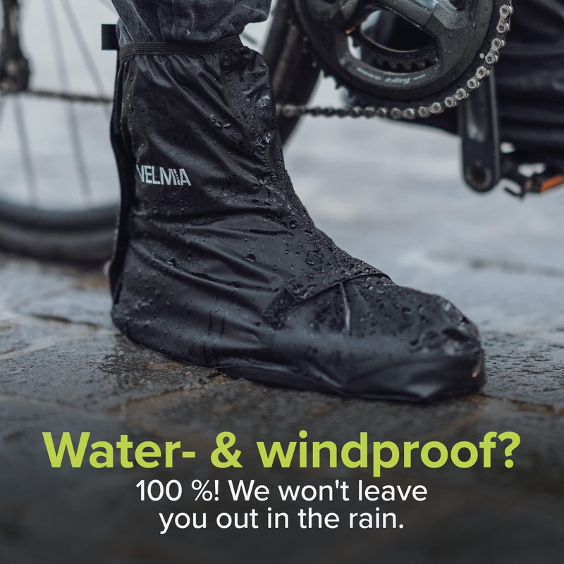 Velmia Shoe Covers with Velcro Fasteners, Reinforced Toe and Large