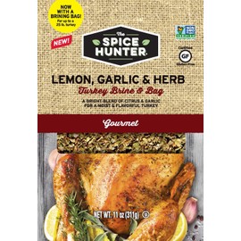 Spice Hunter Turkey Brine & Bag, Lemon, Garlic and Herb, 11 Ounce