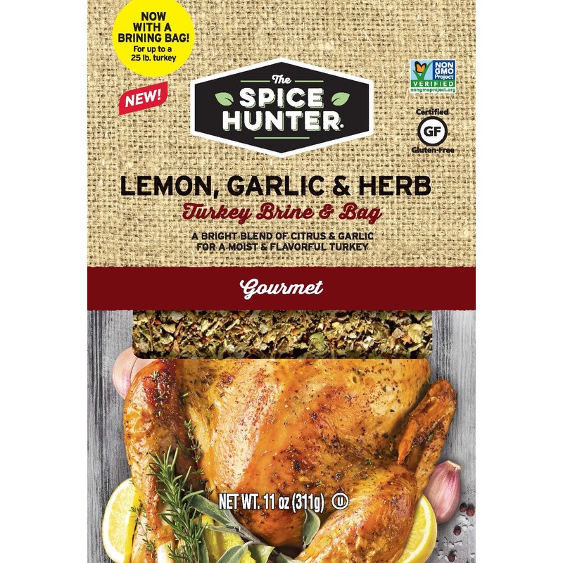 Spice Hunter Turkey Brine & Bag, Lemon, Garlic and Herb,