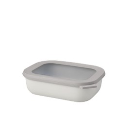 Rosti Mepal 998077 Circular Rectangular Storage Container, 16.9 fl oz (500 ml), Nordic White