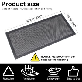 Utoolmart 8Pcs Floor Vent Covers, Magnetic Vent Mesh Air Vent Filters, 5.5 x 11.8'' PVC Floor Register Vent Screens for Home Floor Wall Ceiling Catch Debris Hair Dust Black