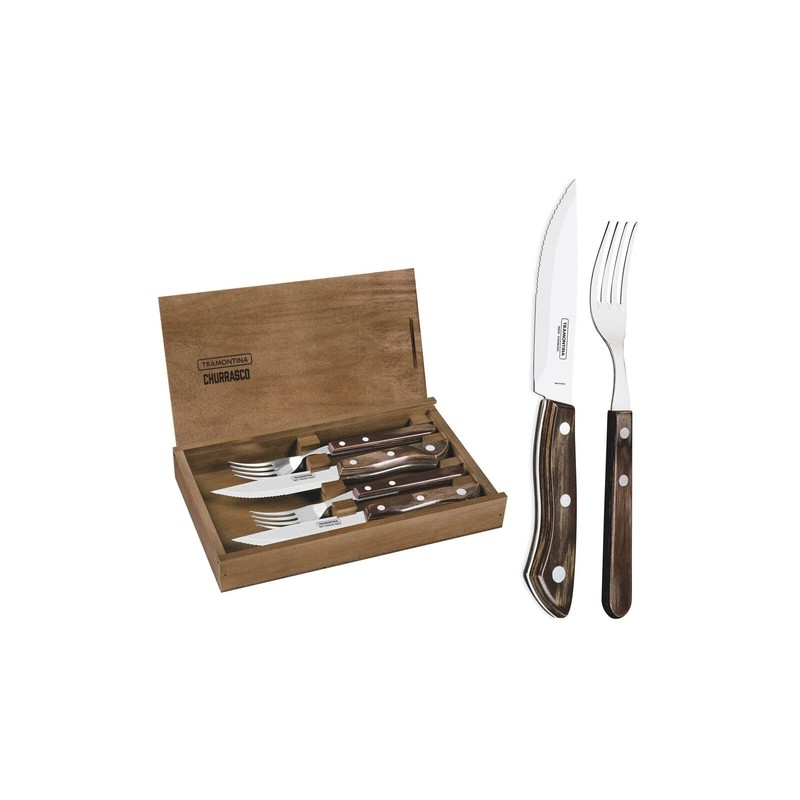 Tramontina Premium steak cutlery set, stainless steel, FSC, full tang