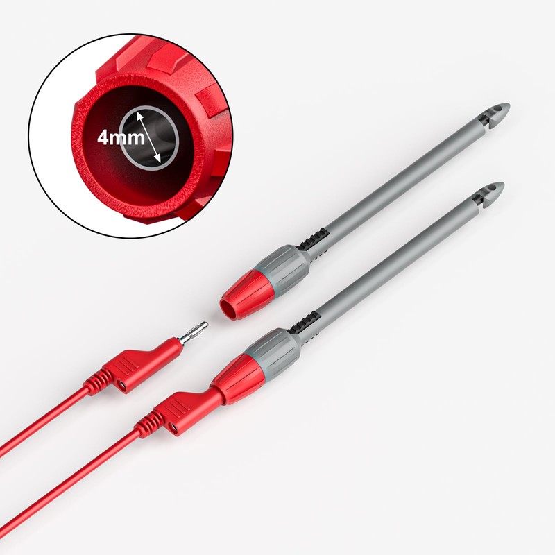 Cleqee 2 Pcs 4mm Wire Piercing Probe Piercing Pin Extra